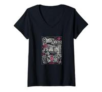 Femme Né du Nil Égypte Histoire Archéologie T-Shirt avec Col en V