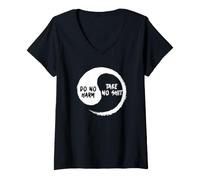 Femme Ne Fais Pas de Mal, ne Prends Rien T-Shirt avec Col en V