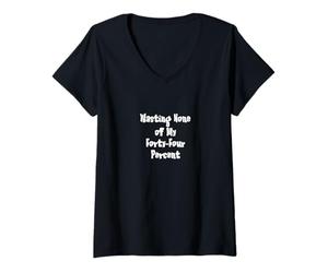 Femme Ne gaspiller Aucun de Mes Quarante-Quatre pour Cent T-Shirt avec Col en V