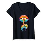 Femme Ne jugez pas, comprenez les personnes LGBT - Accept Love, mois de la fierté LGBTQ T-Shirt avec Col en V