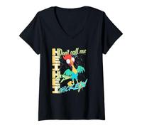 Femme Ne m'appelez Pas Heihei Chicken T-Shirt avec Col en V