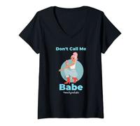 Femme Ne m'appelle pas bébé, je ne suis pas ton bébé T-Shirt avec Col en V