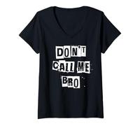 Femme Ne m'appelle Pas frère T-Shirt avec Col en V
