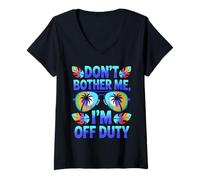 Femme Ne me dérange pas, je suis en vacances T-Shirt avec Col en V