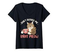 Femme Ne me dérange Pas, Miaou, Eww People T-Shirt avec Col en V