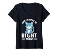 Femme Ne me dérange Pas, Miaou T-Shirt avec Col en V
