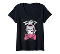 Femme Ne me dérangez pas bien, joueur vidéo drôle et amoureux des T-Shirt avec Col en V