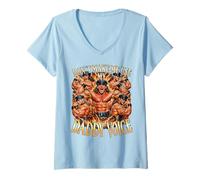 Femme Ne m'obligez Pas à Utiliser la Voix de Mon père de façon Amusante T-Shirt avec Col en V
