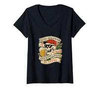 Femme Ne Pas Déranger Ce Retraité sauf Apéro Humour Retraite T-Shirt avec Col en V