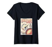 Femme Ne Pas déranger la Lecture sur Space Universe Bookworm SciFi T-Shirt avec Col en V