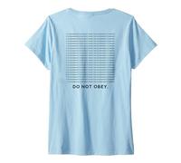 Femme Ne Pas obéir T-Shirt avec Col en V