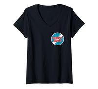 Femme Ne quittez Pas T-Shirt avec Col en V