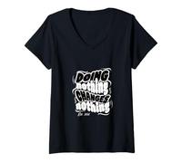 Femme Ne Rien Faire ne Change Rien T-Shirt avec Col en V