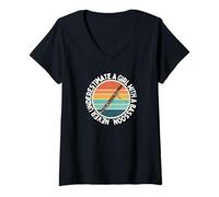 Femme Ne sous-estimez jamais une fille avec un basson femme basson T-Shirt avec Col en V