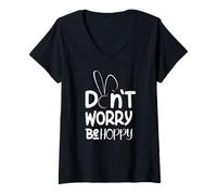 Femme Ne t'inquiète Pas, sois houblonnée T-Shirt avec Col en V