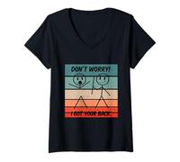 Femme Ne Vous inquiétez Pas, J'Ai Votre Dos Figure Amitié T-Shirt avec Col en V