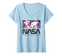 Femme Nébuleuse Spatiale rétro de la NASA T-Shirt avec Col en V