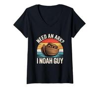 Femme Need an Ark I Noah Guy T-Shirt avec Col en V
