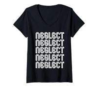 Femme Négligence T-Shirt avec Col en V