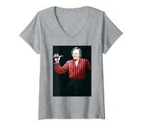 Femme Neil Diamond Live, Tennessee Moon Era 1984 T-Shirt avec Col en V