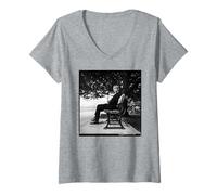 Femme Neil Hannon Divine Comedy Singer par Michael Robert Williams T-Shirt avec Col en V