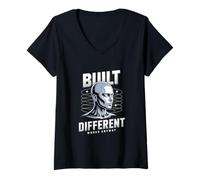Femme Neurodivergent Professionnel Neurodiversité Built Differend T-Shirt avec Col en V