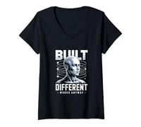 Femme Neurodivergent Professionnel Neurodiversité Built Differend T-Shirt avec Col en V