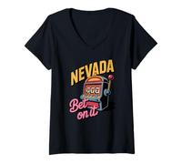 Femme Nevada : pariez Dessus. T-Shirt avec Col en V