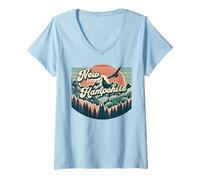 Femme New Hampshire T-Shirt avec Col en V
