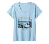Femme New Jersey Breeze In Hand Sel In Step T-Shirt avec Col en V