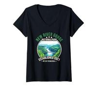 Femme New River Gorge National Park | West Virginia T-Shirt avec Col en V