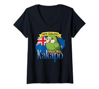 Femme New Zealand Save The Kakapo Adorable Oiseau Mignon Kakapo T-Shirt avec Col en V