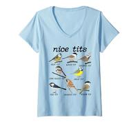 Femme Nice Tits Funny Bird Watching, Funny Tit Birds Birdwatcher T-Shirt avec Col en V