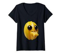 Femme Niche Fruits Funny Starfruit Meme Brainrot Surreal T-Shirt avec Col en V