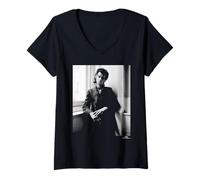 Femme Nick Cave Bad Seeds Your Funeral My Trial Era Phil Nicholls T-Shirt avec Col en V