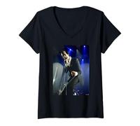 Femme Nick Cave & The Bad Seeds Live Red Droitier Andy Willsher T-Shirt avec Col en V