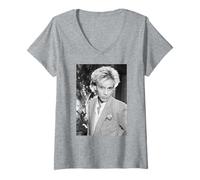 Femme Nick Rhodes Duran Duran Clavier Player 1983 T-Shirt avec Col en V