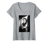 Femme Nine inch Nails Trent Reznor NIN Live d'Andy Willsher T-Shirt avec Col en V