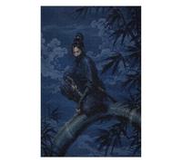 Femme Ninja Bambou Puzzle 1000 Pièces en Bois, Casse-Tête Complexe