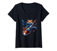 Femme Ninja Fox, Le maître de la furtivité T-Shirt avec Col en V