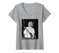Femme Nirvana Kurt Cobain en Direct à Reading Incesticide 1992 T-Shirt avec Col en V