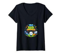 Femme No Bad Swings Golf Humour Fun Style T-Shirt avec Col en V