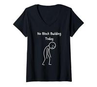 Femme No Block Building Today - Blocs de Construction de Blocs d'amour T-Shirt avec Col en V