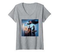 Femme No Doubt Gwen Stefani Band Shoot par Michael Grecco T-Shirt avec Col en V