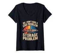 Femme « No I Don't Have A Car Problem » - Passionné d'automobile rétro T-Shirt avec Col en V