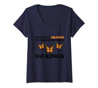 Femme No Kings The Only Orange MONACHRS WE Need Butterfly T-Shirt avec Col en V