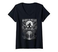 Femme No More Mr Nice Guy Alpha Wolf Meme Funny Meme Men Women Graphic T-Shirt avec Col en V