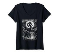 Femme No More Mr Nice Guy Alpha Wolf Meme Funny Meme Men Women Graphic T-Shirt avec Col en V
