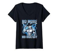 Femme No More Mr. Nice Guy - Funny Wolf Meme Guys Novelty Cool Men T-Shirt avec Col en V