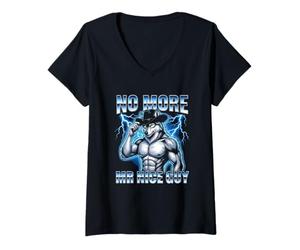 Femme No More Mr. Nice Guy - Funny Wolf Meme Guys Novelty Cool Men T-Shirt avec Col en V
